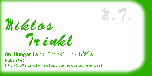 miklos trinkl business card